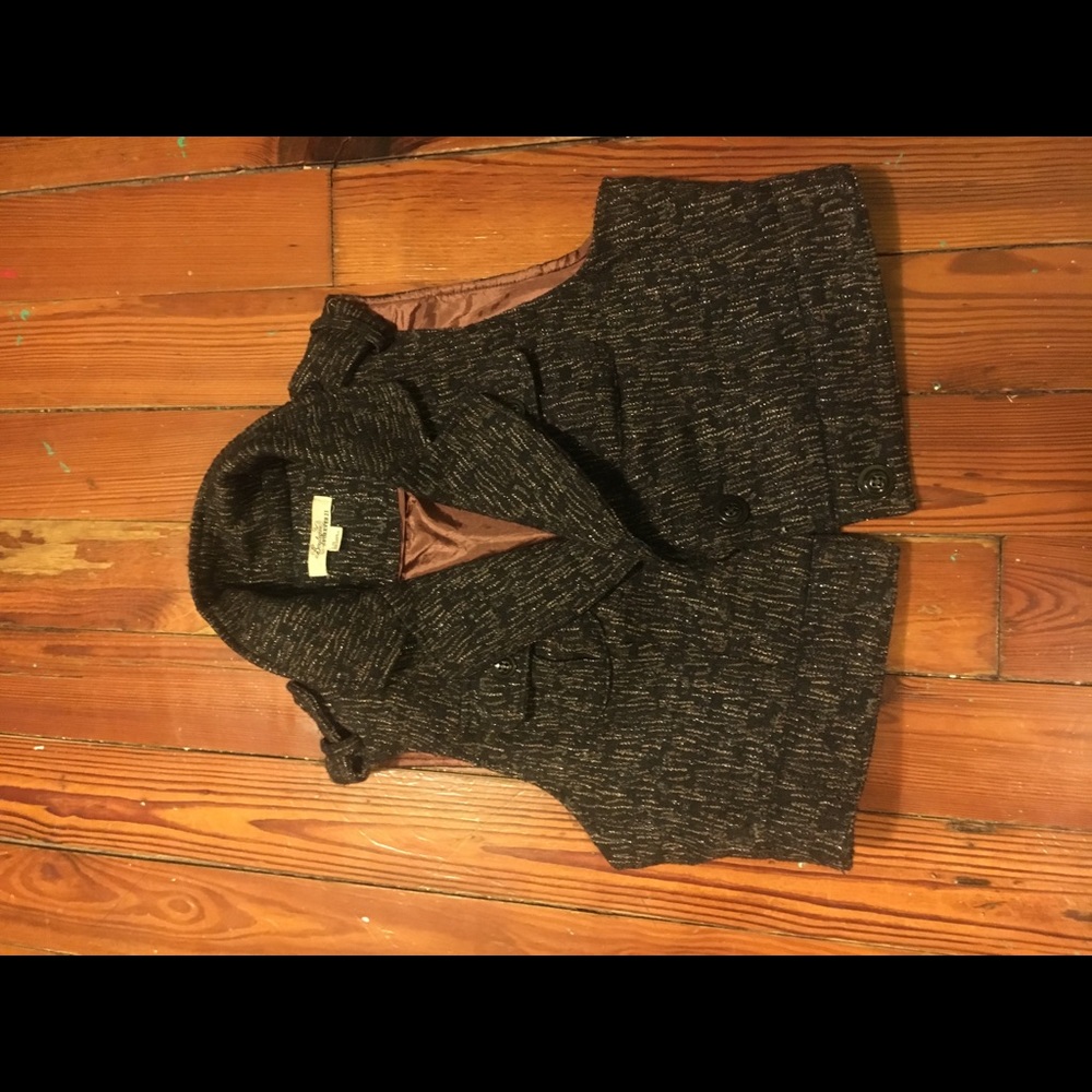 Twill cropped vest